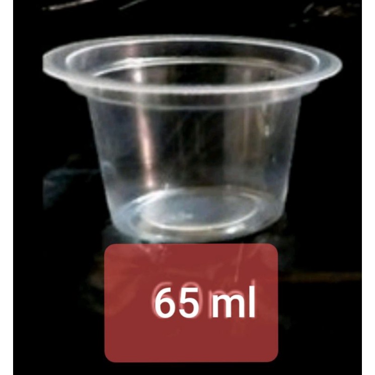 Cup/Gelas Puding Agar Pudding Kecil 65ml + Tutup