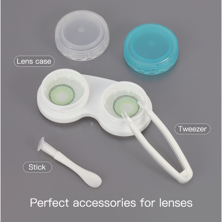 PA Travel Kit Mini Cute Warna Pastel Kotak Softlens Tempat Soflens Case Transparant Softlen Capitan Tongkat SS193