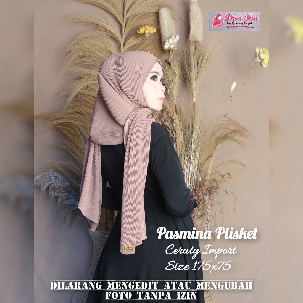 premium pasmina plisket full lidi matt ceruty baby doll oryginal doa ibu by bunyamin