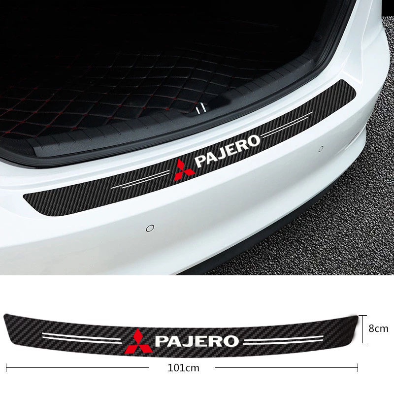 Stiker Pelindung Pintu Mobil Bahan Kulit Serat Karbon Anti Gores Untuk Mitsubishi Pajero V60 V80 Pajero Sport RalliArt