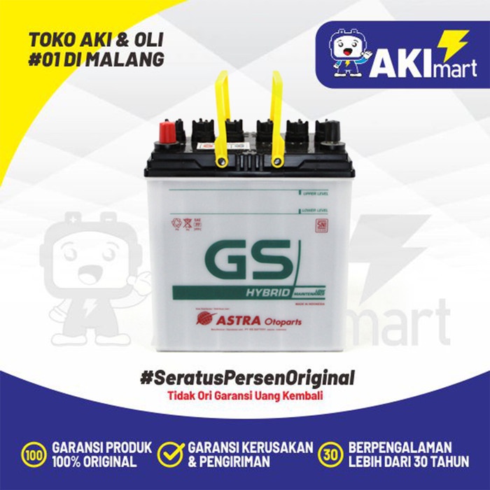 GS Astra Hybrid NS40ZL Aki Mobil 35 Ah 12V