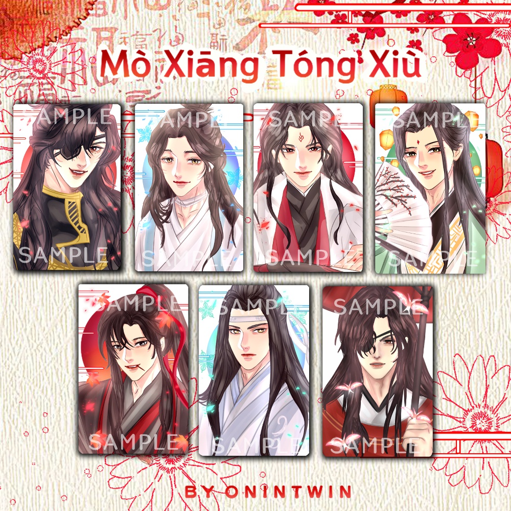 Photocard Tian Guan Ci Fu TGCF Heaven official Blessing by Onintwin / Photocard Mo Dao Zu Shi MDZS /