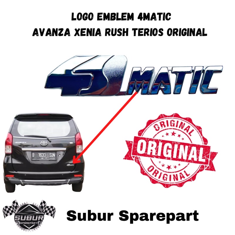 Logo Emblem 4Matic Avanza Xenia Rush Terios Original