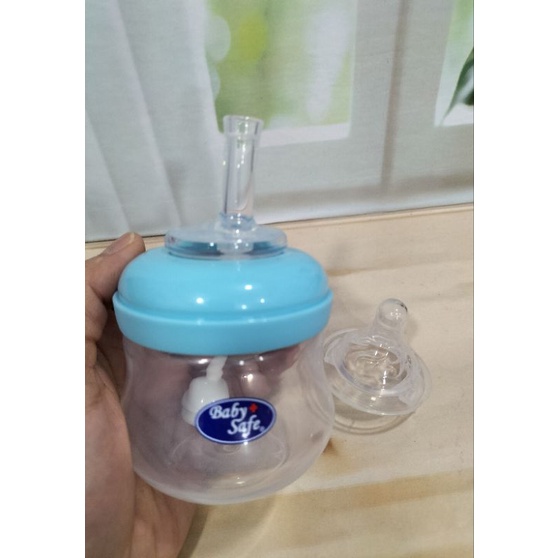 Paket Botol Susu Wide Neck Dengan sedotan(Botol+Nipple+Sedotan)125 Ml BPA Free