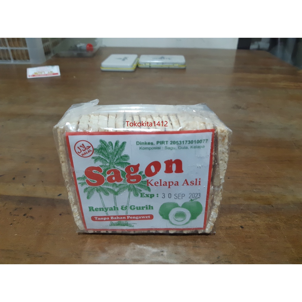 Kue Sagon Kelapa Asli Sagon Kotak Tanpa Pengawet PIRT 2053173010077