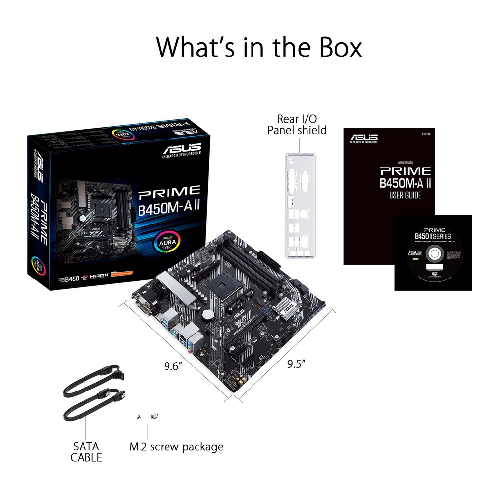 ASUS PRIME B450M-A II | Motherboard AMD Ryzen AM4 B450 MATX