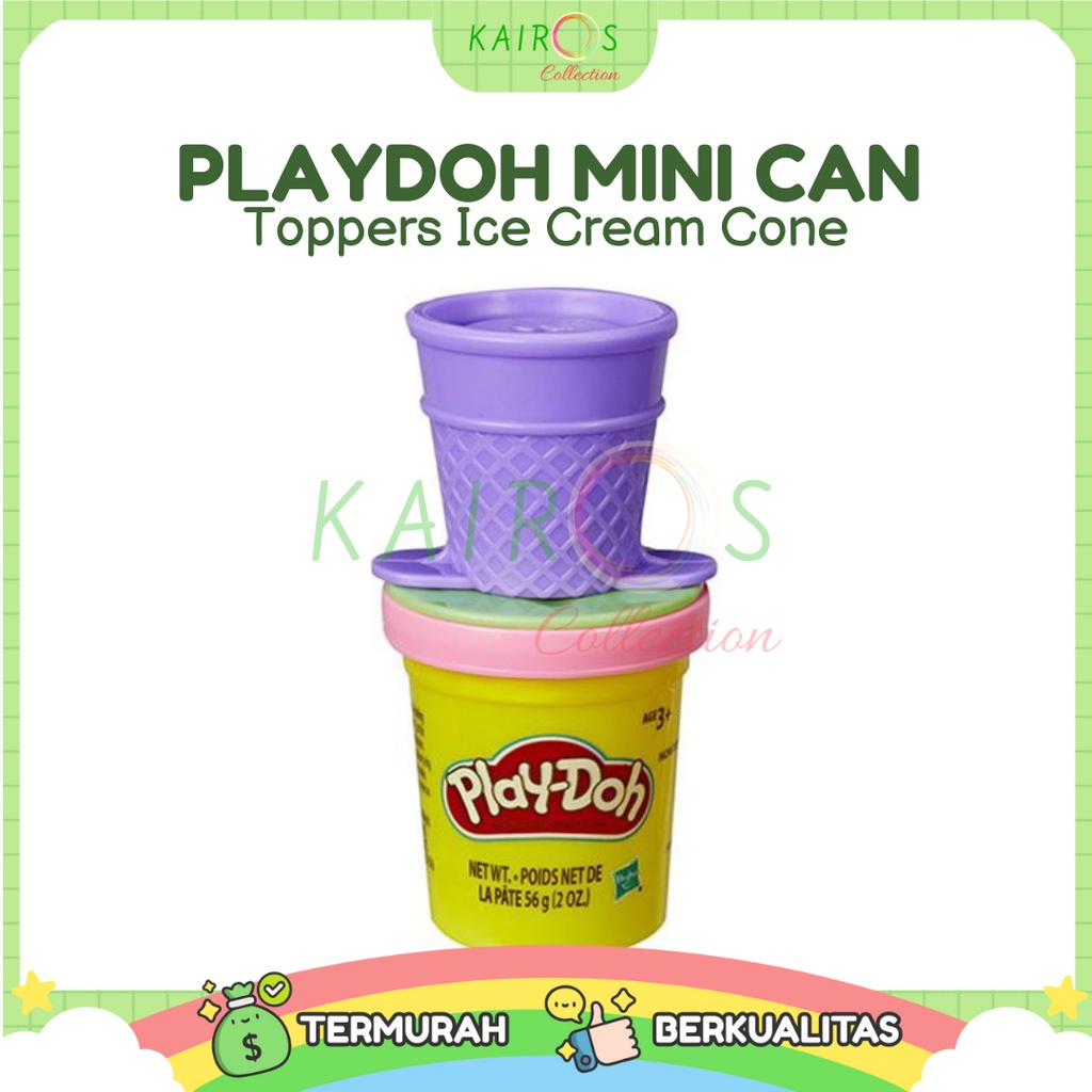 PlayDoh Mini Can Toppers Ice Cream Cone