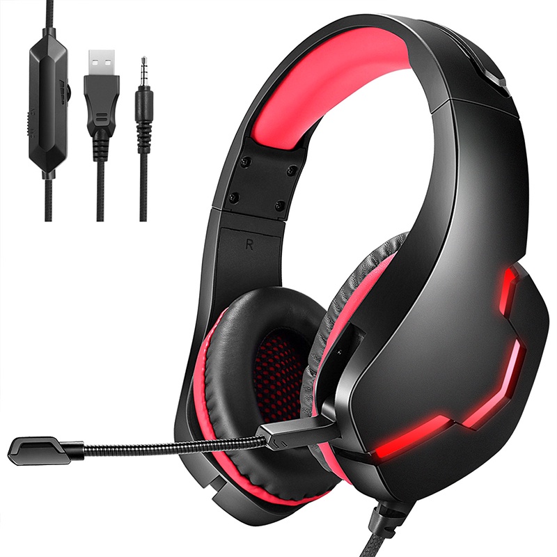 Sicibel G10 Headset Gaming Surround Sound 7.1 + Noise Canceling + Mic + Lampu LED Untuk Xbox / PS4 / PS5