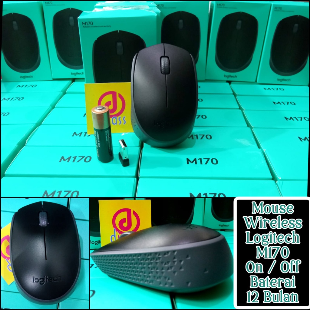 MOUSE WIRELESS LOGITECH M170 ORIGINAL - DISASS JOGJA