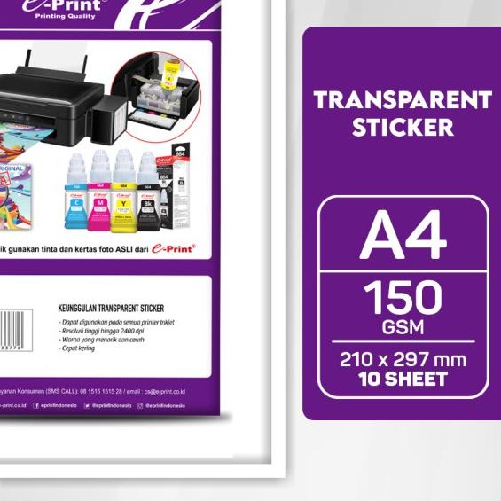 

Kertas Foto e-Print Transparent Stiker