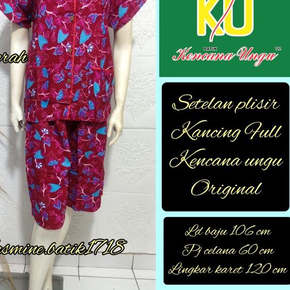 SETELAN CELANA KULOT PLISIR K5 KENCANA UNGU