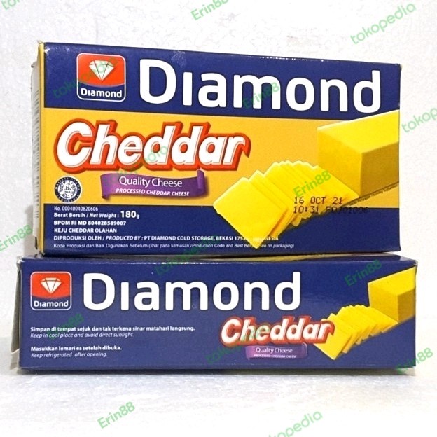 

T0P KEJU DIAMOND CHEDDAR CHEESE 180GRAM NICE