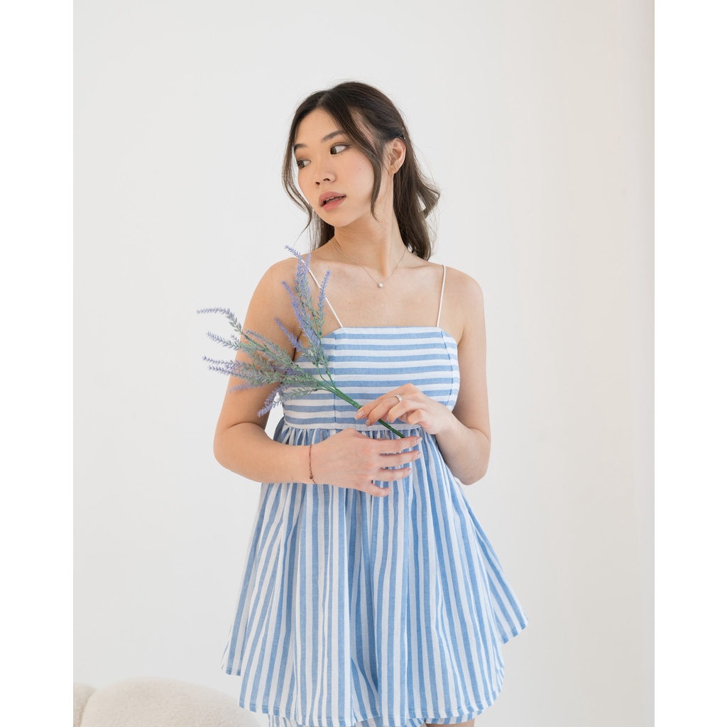 [ Marveile ] Dambi Stripe Set / Baju Set Wanita
