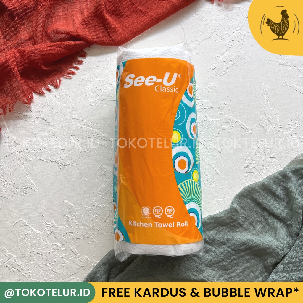 SEE-U - Classic Kitchen Tissue Towel Roll/Tisu Dapur 1ply 130s lembar