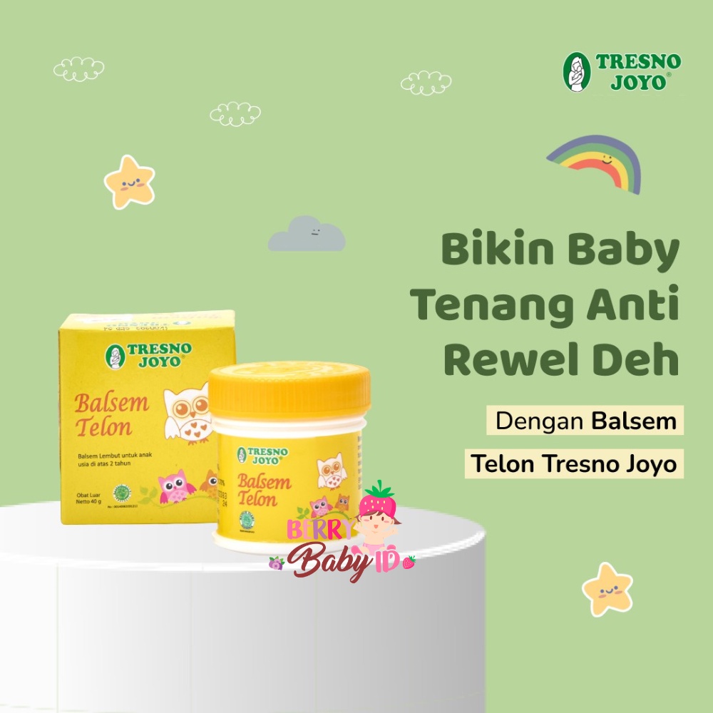 Tresnojoyo Paket 3 Pcs Tresno Joyo Balsem Telon Bayi 20 gr Berry Mart