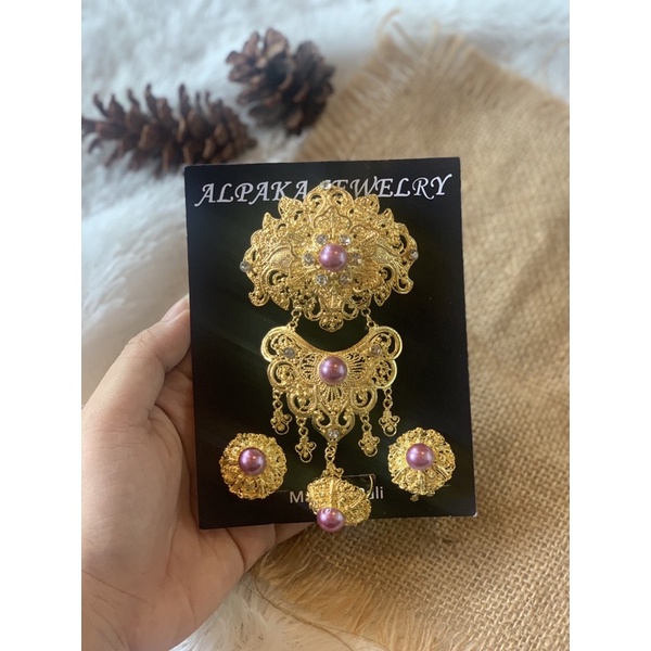 Set Bros Keong/ aksesoris bali/ alpaka bali