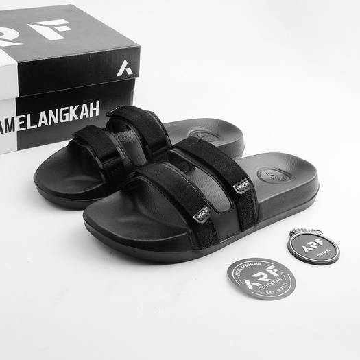 ZICO BLACK |ManNeedMe x ARF| Sandal Pria Casual Sandal Slop ORIGINAL