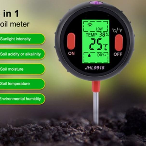 Digital Soil Analyzer Tester Meter Alat Ukur pH Tanah 3 4 5 in 1 - 4in1