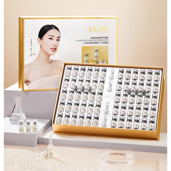 Veze Hexapeptide Set Serum Wajah Esensi AntiKerut Pelembab Pengecil Pori-pori
