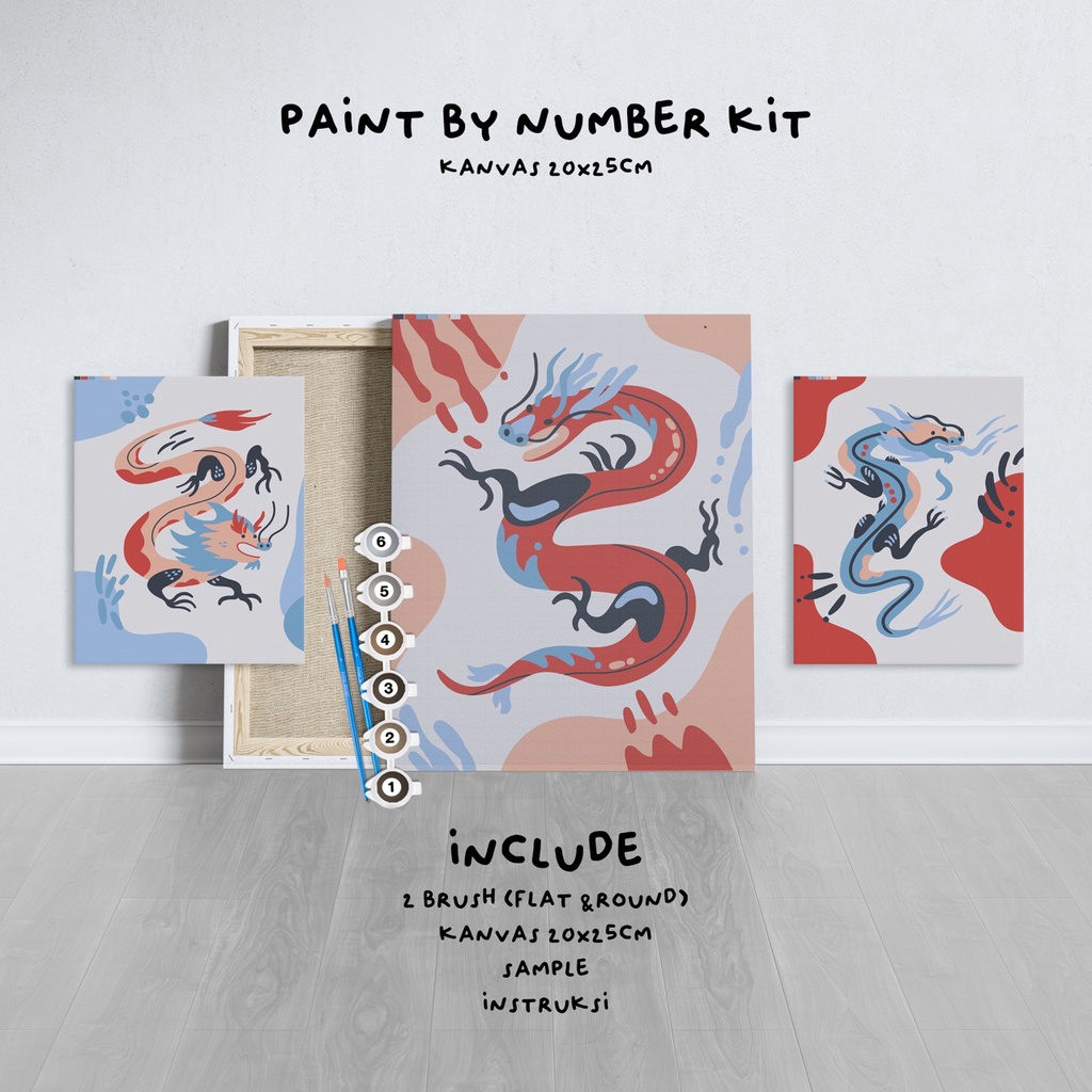 

Paint by Number KIT dragon series Kanvas 20x25cm