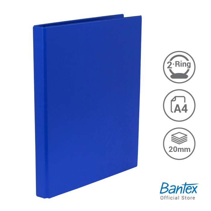 

[Zada] Bantex Ring Binder 2 Ring O 20mm A4 Cobalt Blue #8215 11
