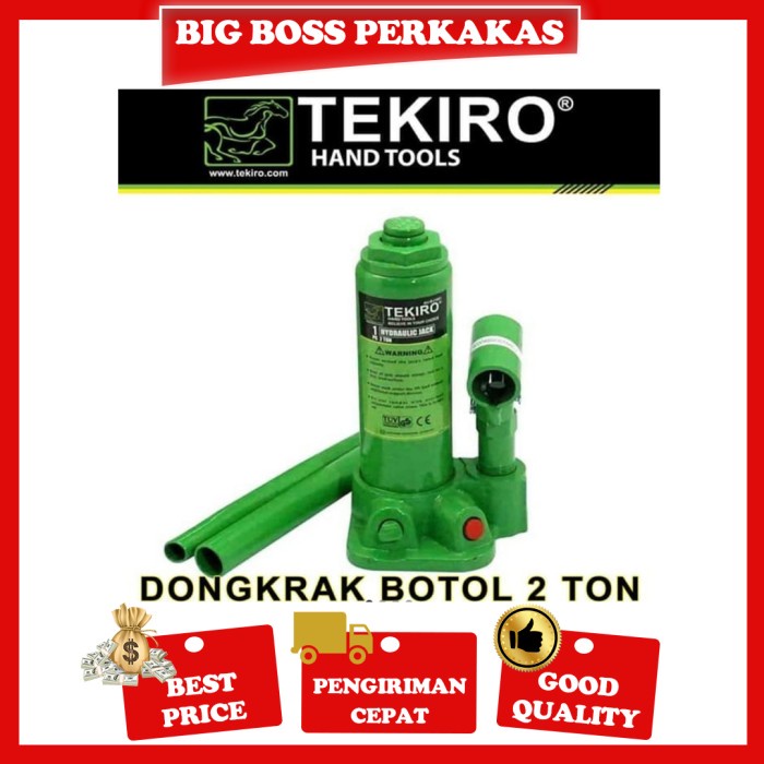 Dongkrak Tekiro - Dongkrak Botol 2 Ton - Dongkrak Mobil Hydraulic - Original
