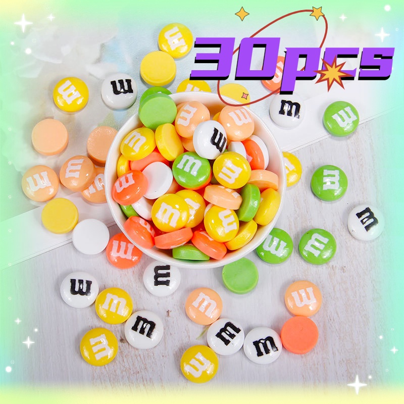 @shinydiy 30pcs Crocs Jibbitz Rainbow M bean Shoe Charms Untuk Pria Dan Wanita | Jibbitz Untuk【asesoris wanita】