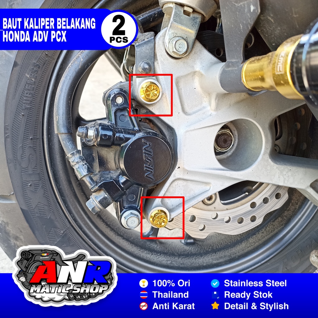 Baut Probolt Dudukan Kaliper Belakang Honda PCX ADV Stainless Heng Thailand
