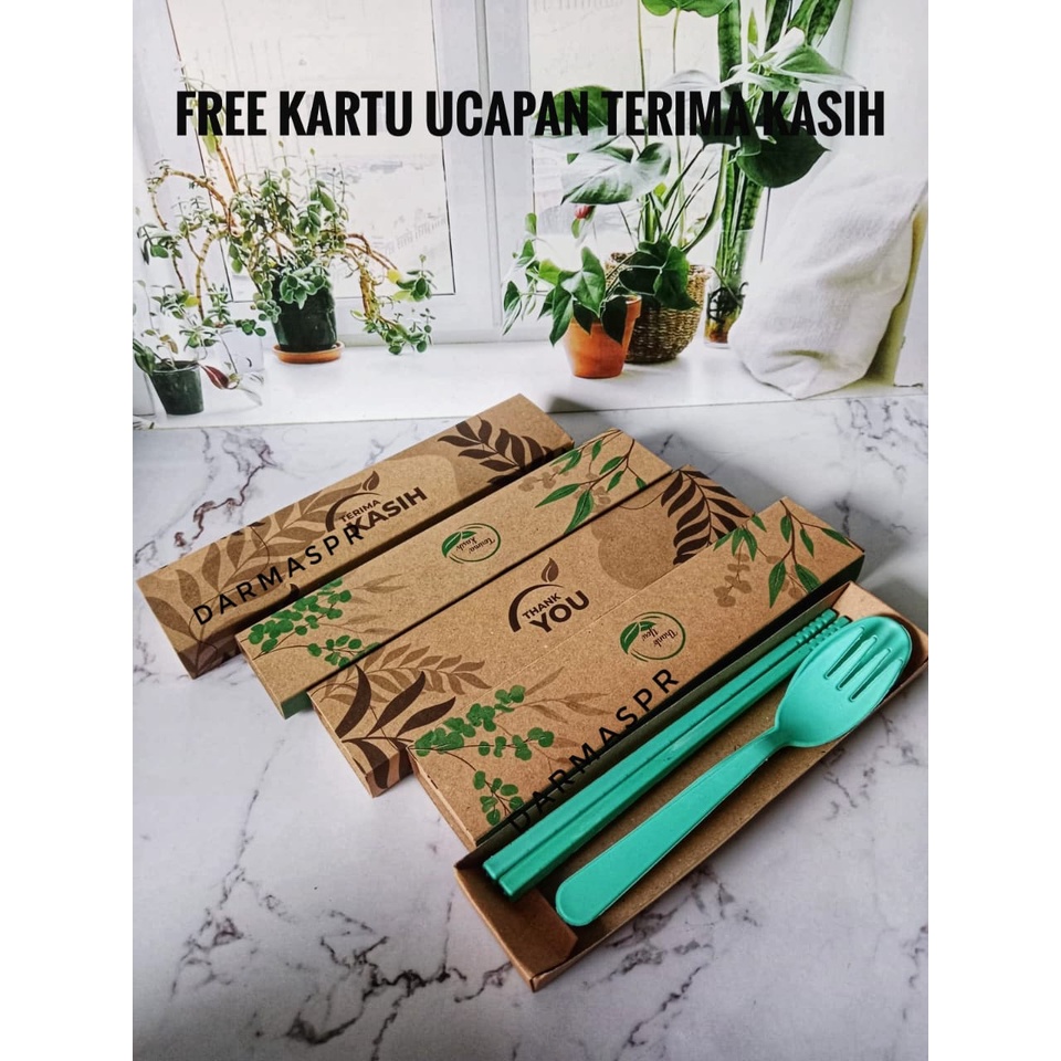 Isi 100 Pcs Souvenir Pernikahan Sendok Set Lokal Kemas Full Box rustic Murah Bermanfaat