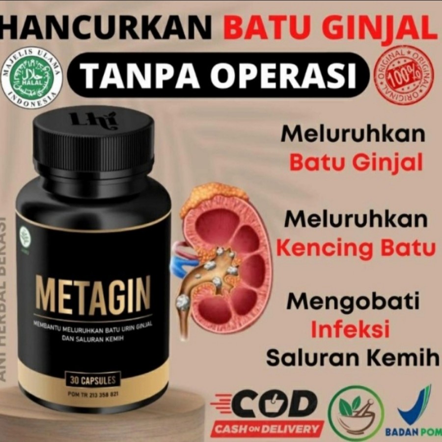 Metagin Original Obat Herbal Batu Ginjal Empedu Penghancur Batu Ginjal