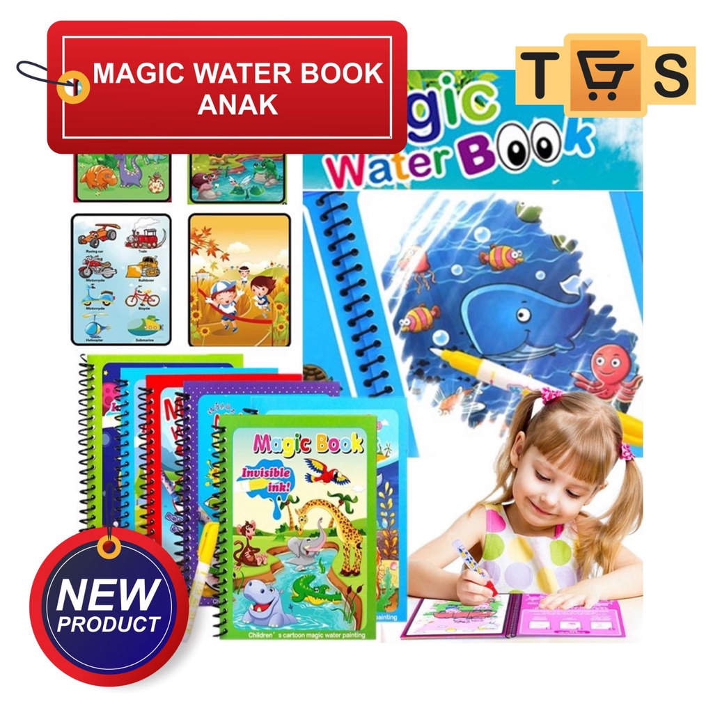 

[200gr] T728 | Magic Water Book Magic Water Pen Buku Gambar Mewarnai Buku Warna Mainan Edukasi Anak