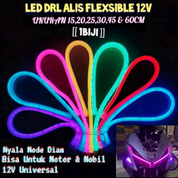 Termurah Led Alis 45cm Mode Diam Led Alis Fleksibel DRL led Alis