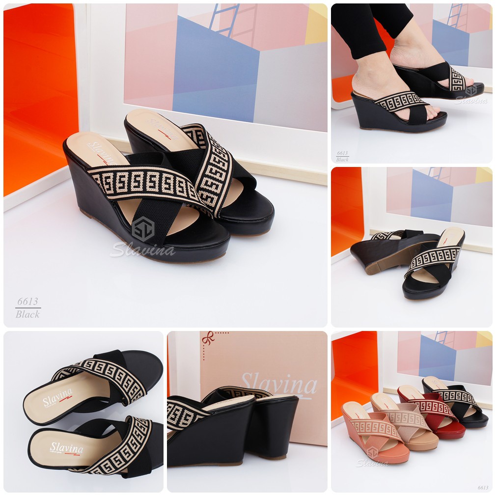 BIG SALE - Ivony Seivona - 6613 Sandal Slavina Wedges Series