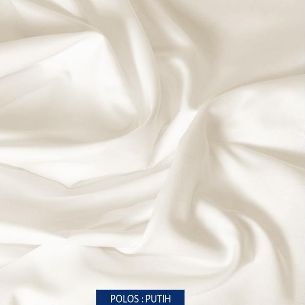 KAIN SPREI KATUN JEPANG POLOS PUTIH REACTIVE PREMIUM L.300CM METERAN - 1M