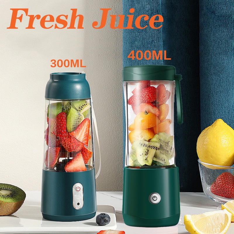 Juicer Blender Rechargeable Mini Portable 6 Mata 380ML Blender Jus Mini Alat Jus Listrik