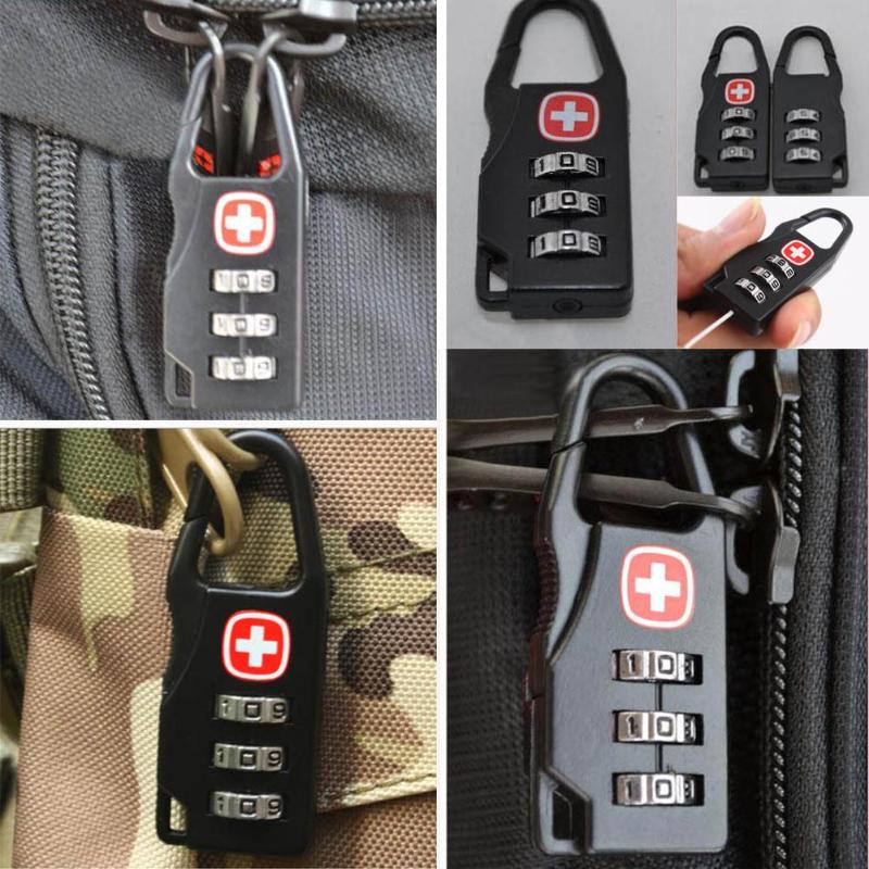 Gembok Koper Safety Lock Numeric Code Padlock Travel Bag Gembok Swiss Pengaman Kode Angka Pengunci Ransel Tas anti maling | GROSIRXPRESS