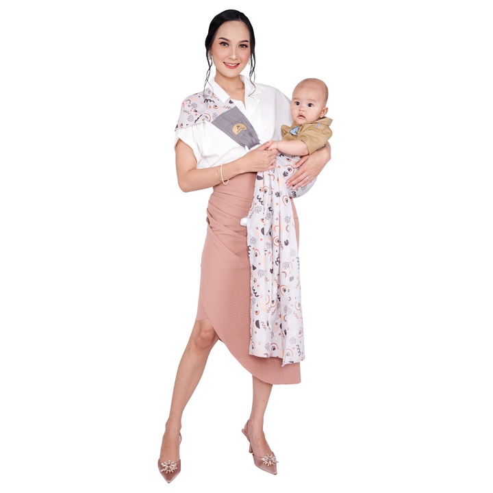 Mom's Baby Gendongan Bayi Samping Multifungsi (bisa u/ newborn) Aurora Series - MBG 1023