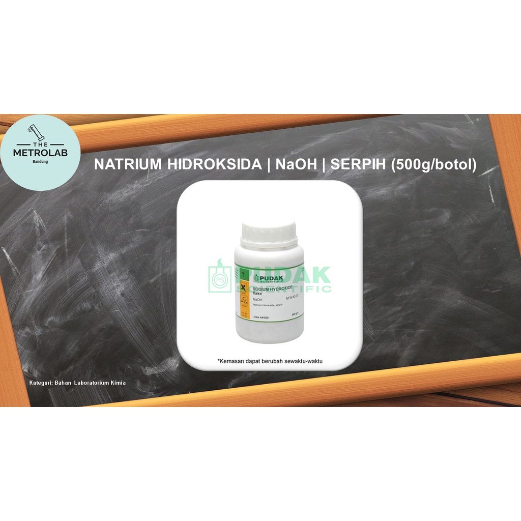 Natrium Hidroksida | Sodium Hidroksida | NaOH | Serpih (500 g/botol)
