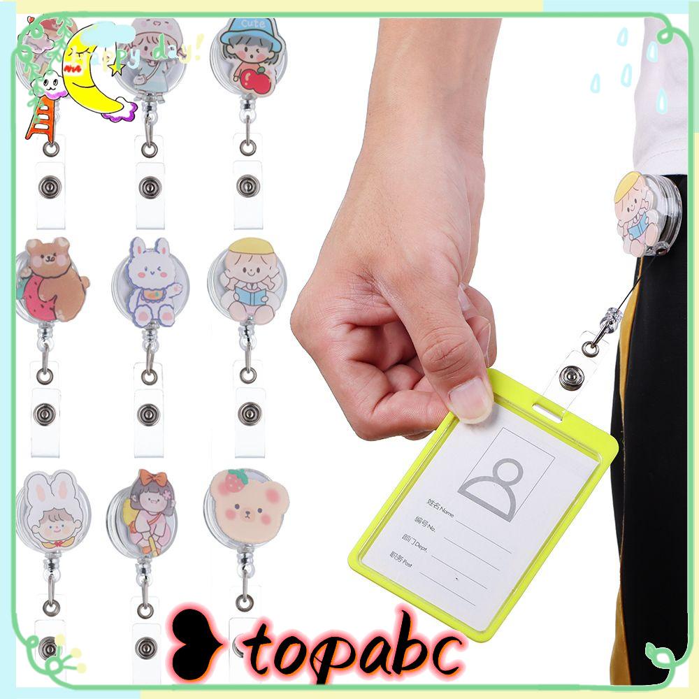 Top Klip Holder Badge Motif Kartun Beruang Dengan Klip Buaya