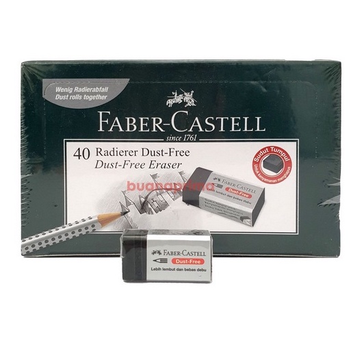 

penghapus pensil faber castell hitam dan putih harga/pcs