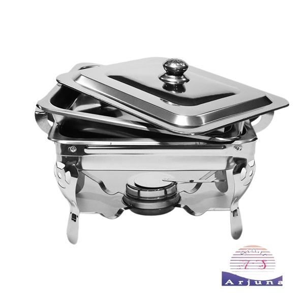 Prasmanan Stainless Warmer Square Pan Prasmanan 1 Tungku Stainless Prasmanan murah