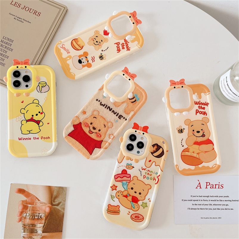 Soft Case Tpu Motif Kartun Beruang / Kue Untuk iPhone 14 13 12 11 Pro Max X Xr Xs Max 7 8 6 6s Plus SE 2020