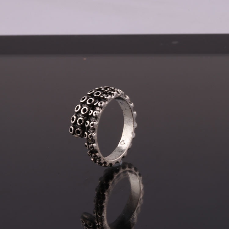 Cincin Model Terbuka Desain Tentakel Gurita Gaya Eropa Amerika vintage Untuk Pria