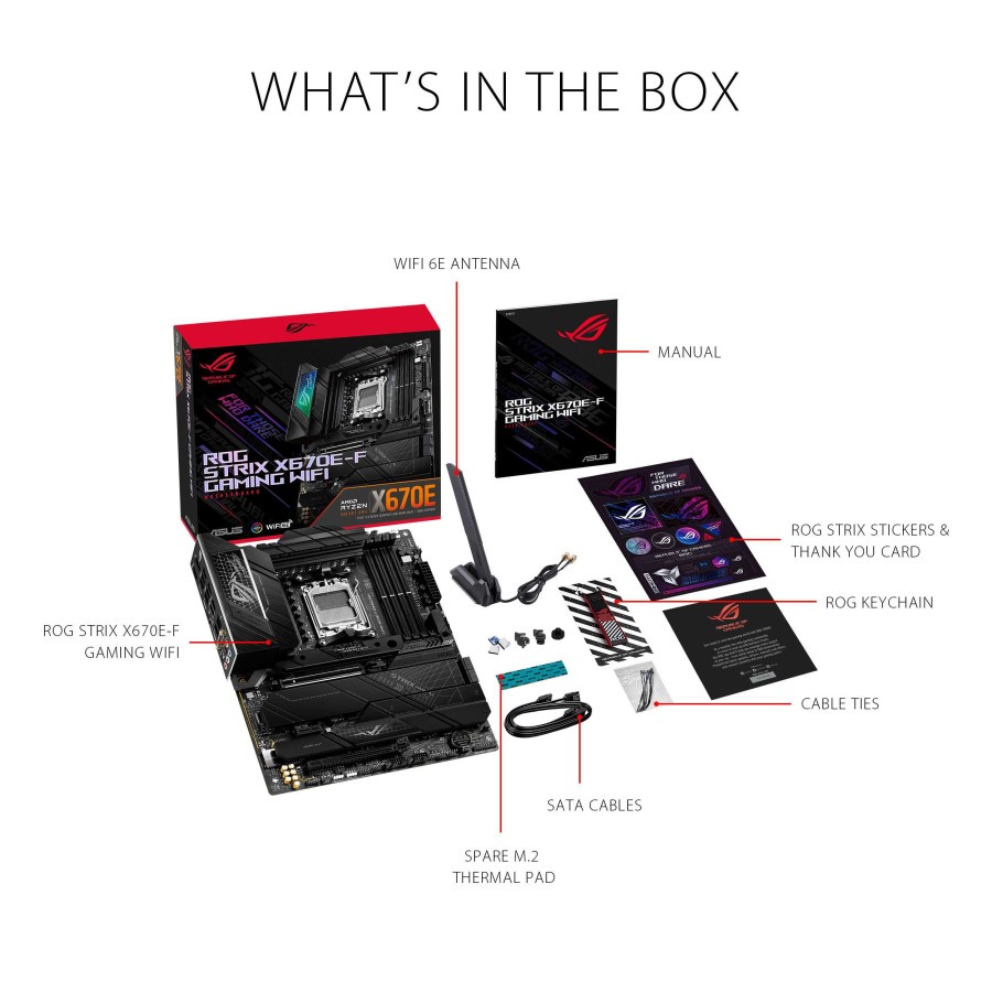 ASUS ROG STRIX X670E-F GAMING WIFI | Motherboard AMD DDR5 AM5 X670 ATX