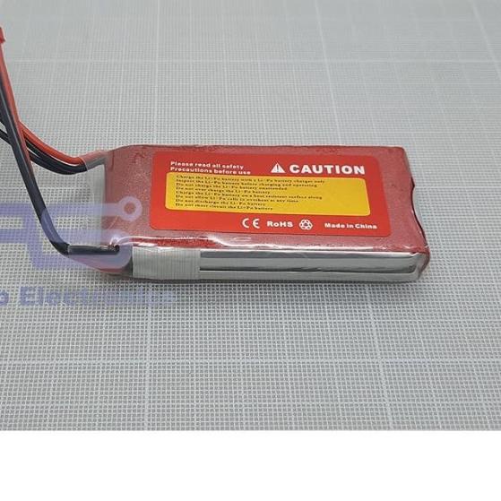 Red Lipo Battrey 1100mAh 2S 25C JST