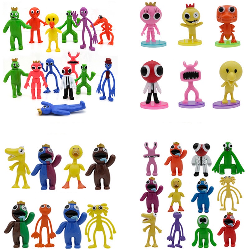 6pcs / 8Pcs / set Mainan Action Figure Model Anime Roblox Rainbow Friends Bahan PVC Untuk Dekorasi Anak