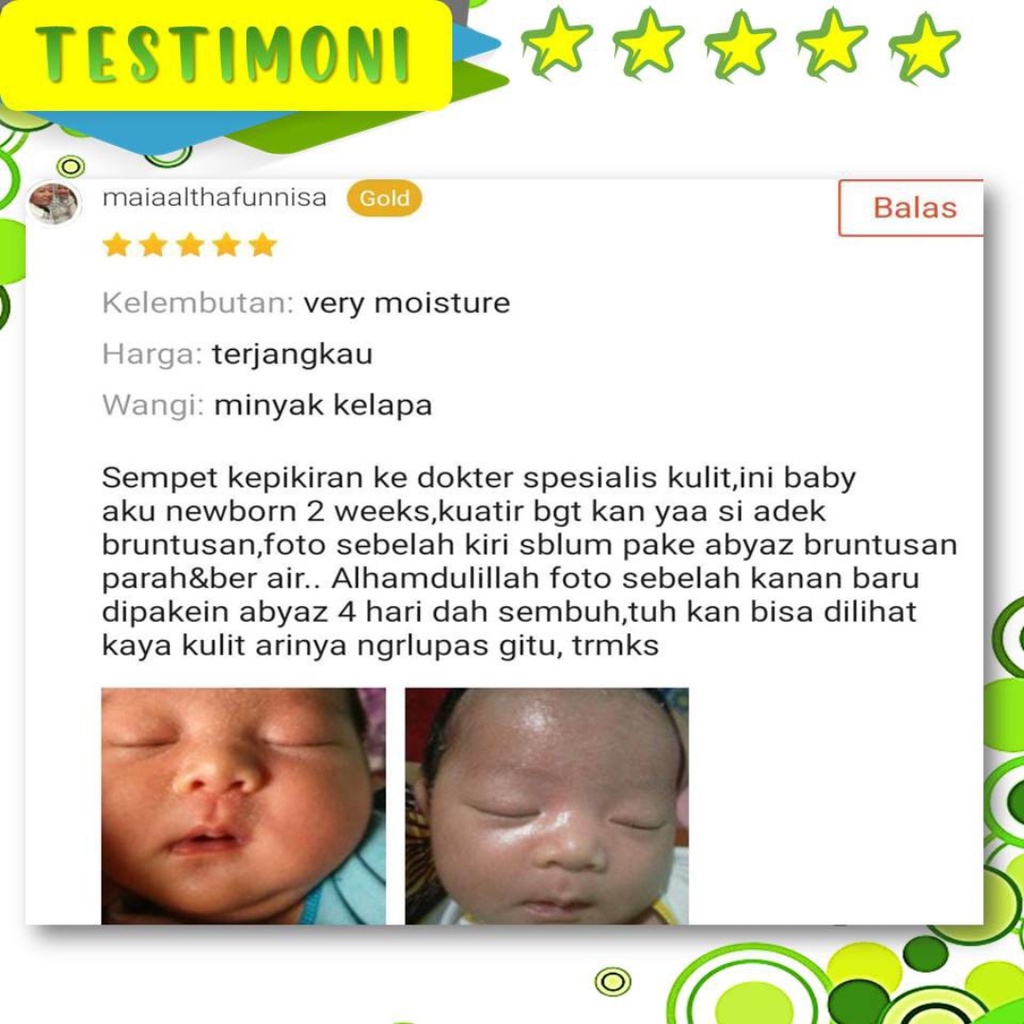 Baby &amp; Kids Care Oil Abyaz Minyak Oles Obat Herbal Alami Penutrisi Pelembab Penghalus Tubuh Atasi Bruntusan Dermatitis Gatal Alergi