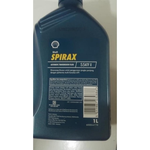 Oli ATF X Transmisi Power Steering Shell Spirax S5 1 Liter Original