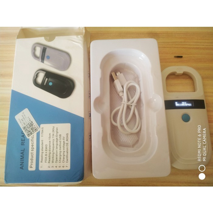 scanner reader chip microchip PT180 rfid hewan pet ikan reptil arwana kadal ternak ayam kucing anjin