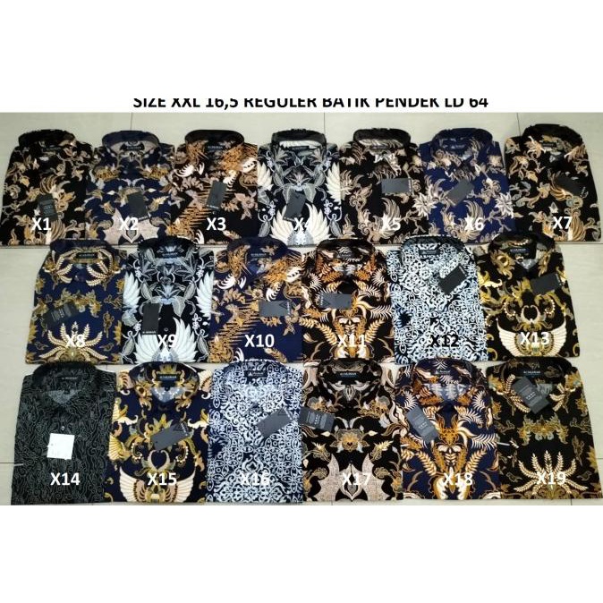 Kemeja Alisan Batik Pendek 16,5 XXL - 17,5 XXXL